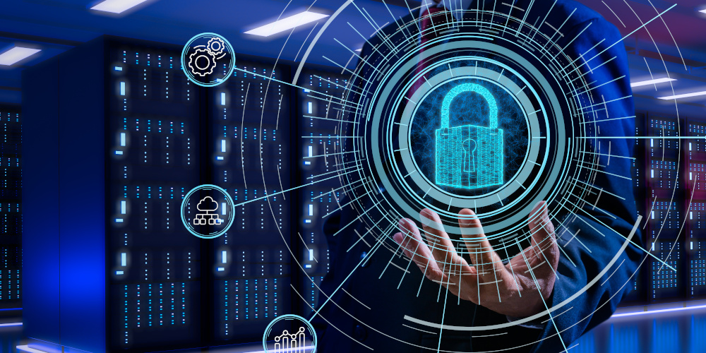 Fingerprint scan provides security access with biometrics identi